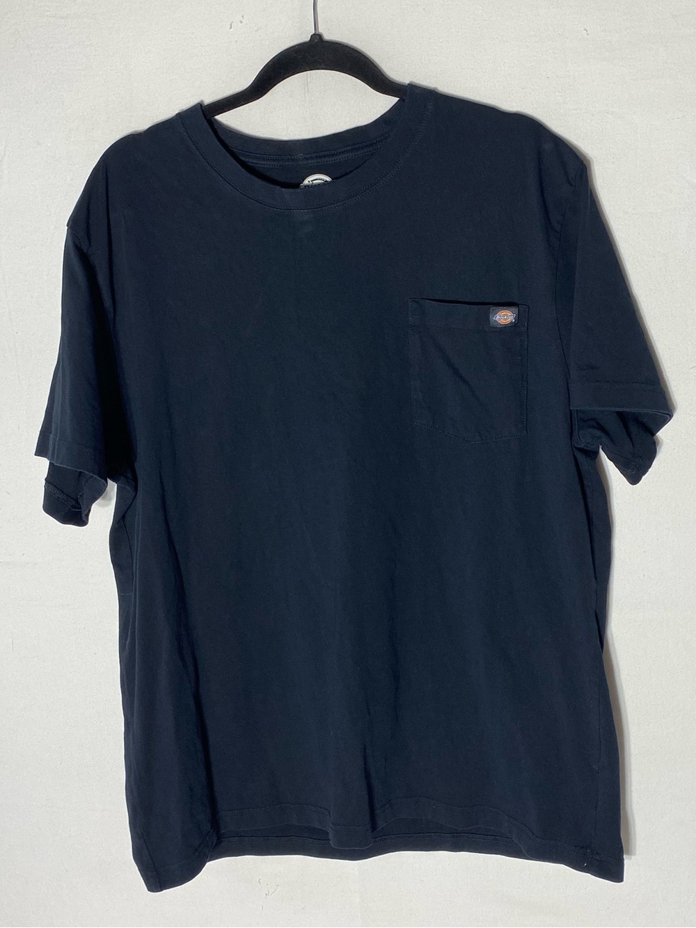 Dickies Black Crew Neck Pocket T Shirt XL Heavyweight 100% Cotton Utility